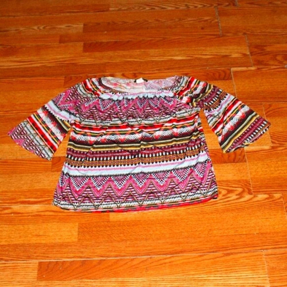 American City Wear Tribal Print Top - Size XL